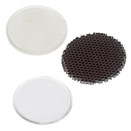 Vignette 3 produit Ref : 28002 | Spot intrieur rond DECO+ GU10 fixe IP20, embase blanche, collerette dore. Collerette de  82mm.  d'encastrement 70mm. Kit optique spoterie rfrence 2598 inclus.