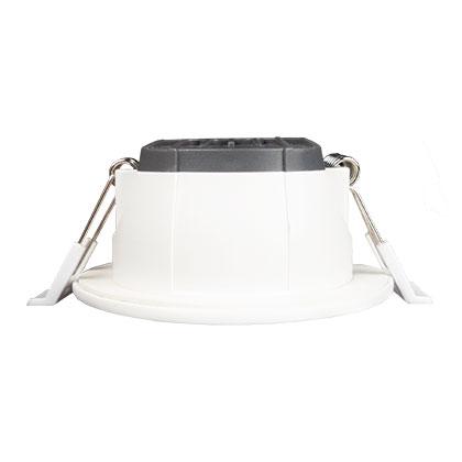 Vignette 3 produit Ref : 57019 | Encastré de plafond LED'UP UNIVERSAL - BLUETOOTH MESH rond orientable blanc mat (RAL 9016) - RGB+TW (2700-5000K) 250-300lm CRI>80. RT2020/IP65. Puissance nominale : 6W. Pilotage : via smartphone ou avec télécommande radio HF (45300). Ø82mm