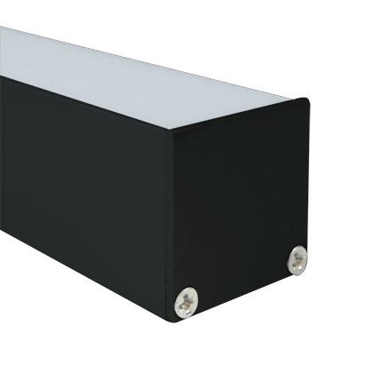 Vignette 3 produit Ref : 89304N | Profil architectural en aluminium noir (RAL 9005) BLADE. Longueur de 100cm. Pour installation des bandeaux LED. Accessoires non inclus : diffuseur, embout de finition, clips de fixation