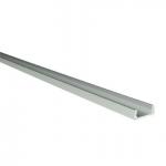 EUROPOLE Profil en aluminium anodis micro-alu 100cm. pour installation des bandeaux led ip20 & ip44. bandeaux led ip68 non compatibles. accessoires inclus : diffuseur, embout de finition, clips de fixation 89130