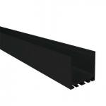 EUROPOLE Profil architectural en aluminium noir (ral 9005) blade. longueur de 100cm. pour installation des bandeaux led. accessoires non inclus : diffuseur, embout de finition, clips de fixation 89304N