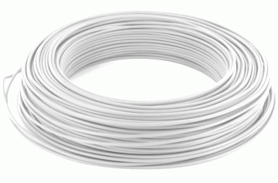 CABLES DOMESTIQUES Fil de cablage rigide h07 vr 6 blanc touret 0008BLT