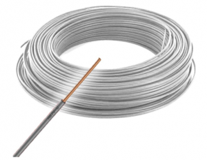 CABLES DOMESTIQUES Fil de cablage rigide h07 vu 1.5 gris couronne 500 0002GC500