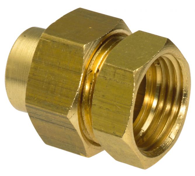 Photo Raccord laiton Thermador Union droit  souder 340GCU femelle  souder - femelle  visser 14 - 1/2'' | Ref : 340GC1415    