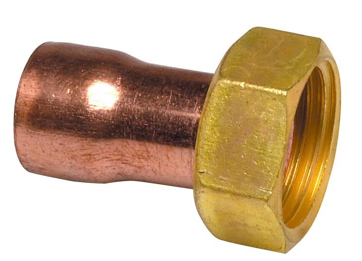 Photo Raccord laiton Thermador Raccord droit 2 pièces 359GCL douille cuivre femelle - mâle 16 - 3/4'' | Ref : 359GCL1620