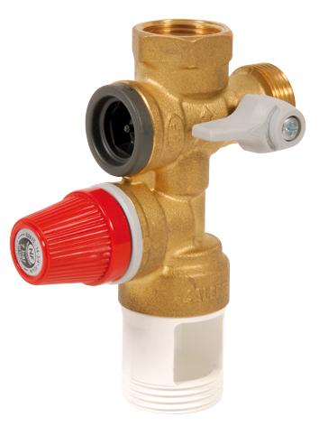 Photo Groupe de scurit 3/4'' vertical laiton Thermador Caleffi | Ref : GSL