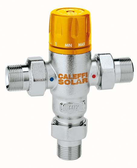 Photo Mitigeur solaire Thermador Caleffi avec filtres et clapets 3/4 30-65c | Ref : MT252720C    