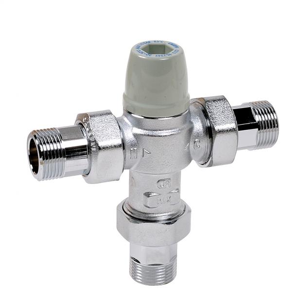 Photo Mitigeur Thermador Caleffi 3/4 30-50c avec filtres et clapets, rglage protg | Ref : MT521320     