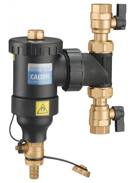 Photo Pot décantation orientable avec vannes 1"F Thermador Caleffi DIRTMAG avec anneau magnétique amovible . | Ref : PD54526P