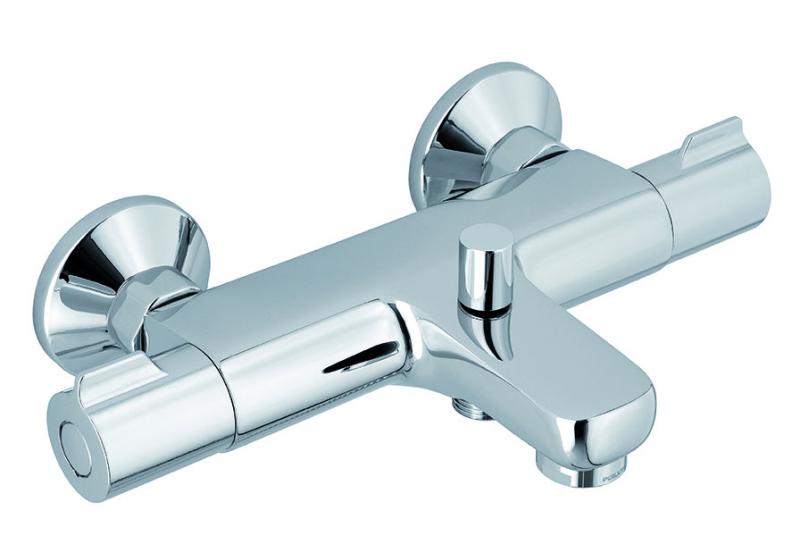 Photo Mitigeur thermostatique bain et douche. Pose murale. Entraxe 150mm. Norme NF. | Ref : THU55