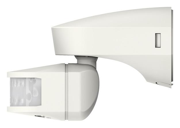 Photo theLuxa E180 Blanc - Dtecteur de mouvement blanc pour installation extrieur. Angle de dtection 180, porte 12 m  2.5m de Hauteur. IP55. Contact aliment 10A. Coupure lampe LED max 150W. temporisation 5 sec  15 min. | Ref : 1010205