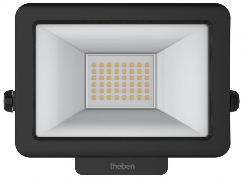 Photo TheLeda B20L BK 3000K - Projecteur LED 20W noir. IP55. 2200 lm. 3000 K. Fixation + vis inox | Ref : 1020693