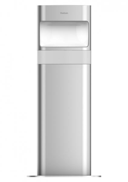 Photo theLeda D B AL - Borne LED B 8,5W + dtecteur 180 porte 5 m frontal + 6 m de rayon transversal. Alimentation 230V, IP55, couleur 3000K, 760 lm. Hauteur 40 cm. Interconnectable 868 MHz.  Couleur aluminium | Ref : 1020905