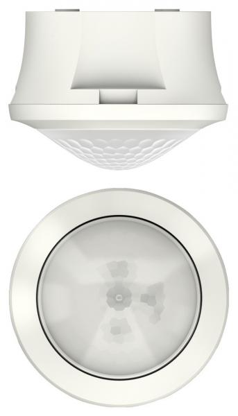 Photo theMova S360-101 AP BLANC - Dtecteur de mouvement 360 blanc. fixation Fixation saillie plafond. Dtection Diamtre 7 m  2.5 m de haut. IP54. 2 Contacts 1 x 10A (250W LED) + 1 X 2A. TEMPO 10 sec-60 min + impulsion. Option rglage par tl | Ref : 1030555