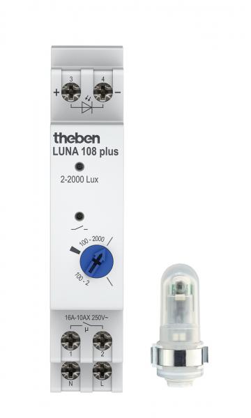 Photo LUNA 108 PLUS AL BLISTER - Interrupteur crpusculaire. Rglage de 2  2000 Lux. Cellule fixation saillie IP66. 1 contact NO 16 A, 350W maxi pour LED. Tempo  l'enclenchement et dclenchement | Ref : 1080403