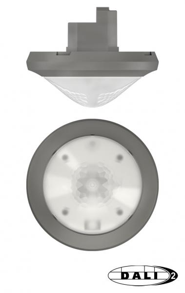 Photo thePassa P360-221 DALI UP GRIS - Dtecteur de prsence 360 gris. fixation encastr plafond. IP54. Commande de 50 ballasts lectronique maxi. Dtection 30m X 5m  2.5 m de haut. Tempo clairage 10 sec-60 min. 2 circuits lumire adressables. | Ref : 2010341