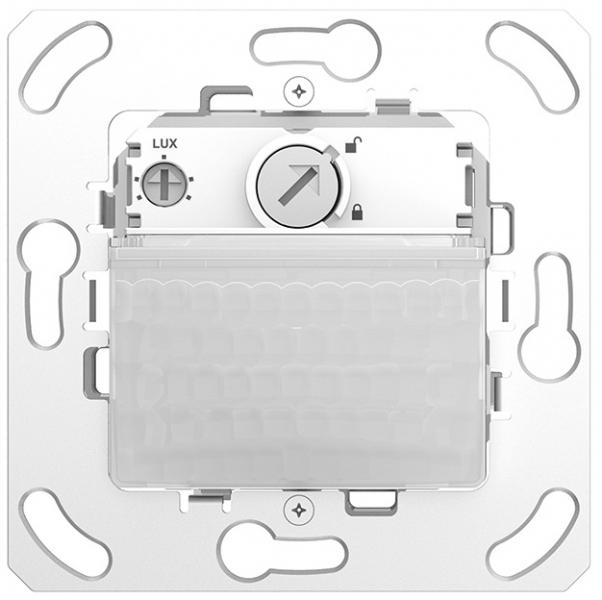Photo theMura S180-100 2W B UP - Détecteur de mouvement sans cadre de façade. Fixation murale encastrée. Angle de détection 180°, portée 17 m à 1.2 m de haut.IP20. Raccordement 2 fils uniquement minuterie. Contact impulsion. | Ref : 2060770