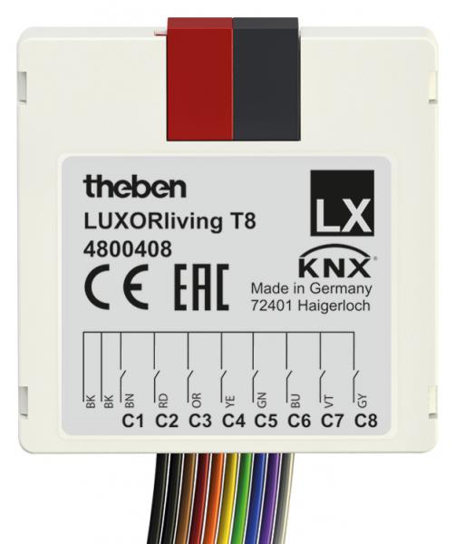 Photo LUXORLiving T8 - Interface pour bouton poussoir. 8 circuits. Gamme LUXORliving. | Ref : 4800408
