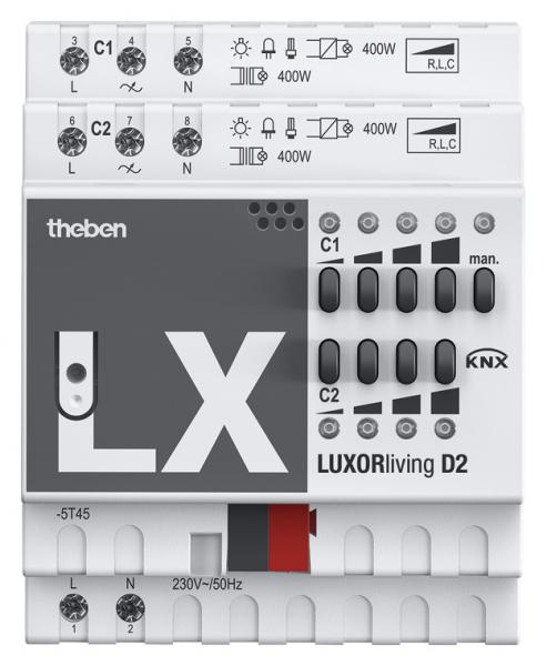 Photo LUXORLiving D2 - Actionneur de variation 2 circuits. 400W par circuits (60W LED par circuits). | Ref : 4800470