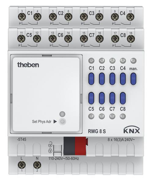 Photo RMG 8S KNX - Actionneur 8 circuits en tout ou rien KNX série MIX | Ref : 4930220