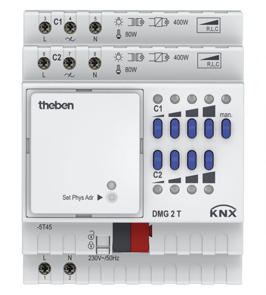 Photo DMG 2 T KNX - Module base KNX. Variateur 2 circuits 2X400VA OU 1X800VA srie MIX | Ref : 4930270