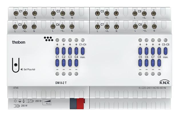 Photo DM 8-2 T KNX - Module KNX variateur universel 8 circuits 8X200VA srie FIX2 | Ref : 4940285