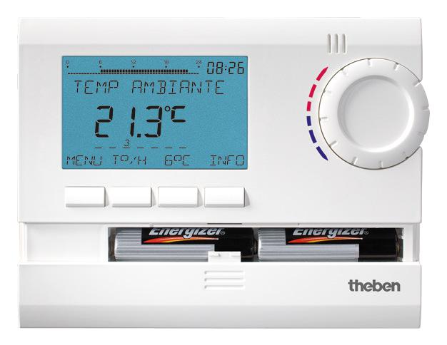 Photo RAM 811 TOP2 - Thermostat d'ambiance  digital 3 programmes modifiables 24H 7J. Alimentation par piles LR6 | Ref : 8119132