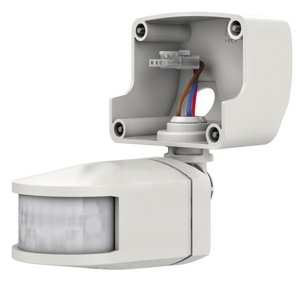 Photo Dtect mouv RC theLeda B WH - Dtecteur de mouvement 433 Mhz blanc pour theLeda B + tlcommande fournie. Angle de dtection 180, porte 12 m  2.5m de Hauteur. IP55. Contact aliment 10A. Coupure lampe LED max 150W. temporisation 5 sec   | Ref : 9070800