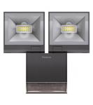 THEBEN Theleda s20 m noir - projecteur led 20w noir , 2 x 840 lm, 4000 k. ip55. 230v. irc sup 80. dtecteur 180, porte 12 m  2.5 m haut. temporisation 10 sec - 20 min, rglage luminosit 5-800 lux. fonction matre/esclave. 1020984