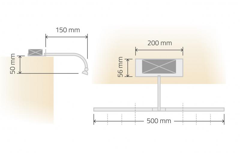 Vignette 2 produit Applique tableau, fix. dessus | Ref : W4203