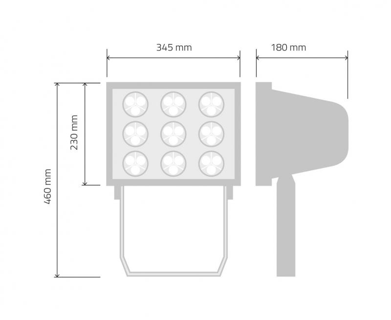 Vignette 3 produit Ref : 0125 | Projecteur 27W IP67 3210Lm 8~40