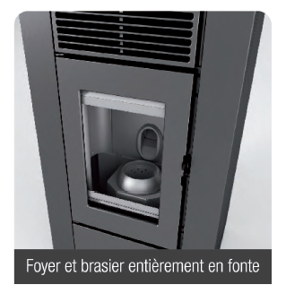 Vignette 2 produit Pole  pellets tanche DELPHINE 9 kW Anthracite | Ref : 67005