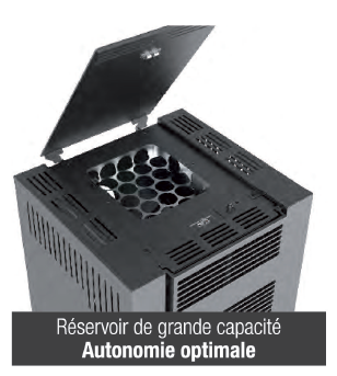 Vignette 3 produit Ref : 67005 | Pole  pellets tanche DELPHINE 9 kW Anthracite