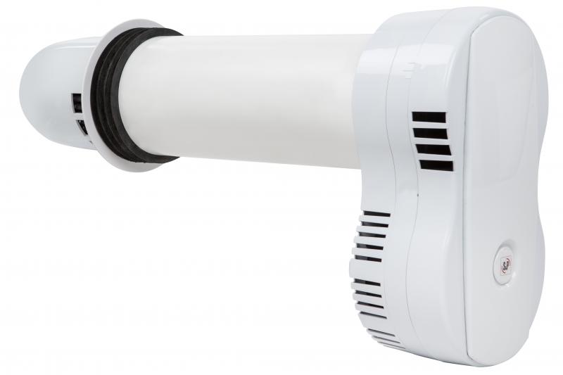 Photo Ventilation double flux tubulaire, rendement 68%, 25/45 m3/h, D100mm, long 310mm - ECOROOM 100/310 | Ref : 390000