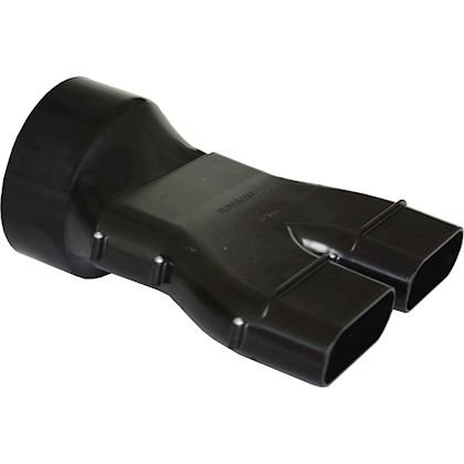 Photo Accessoire de transformation circulaire 125 mm à oblong 2 x 50 x 114 mm - ACR 50/125 | Ref : 810416