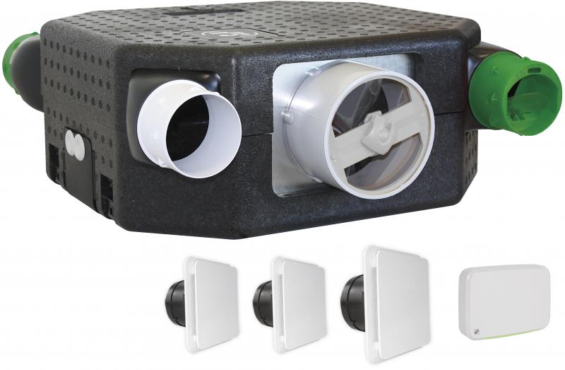 Photo Kit VMC extra-plat, �quip� de sondes de Qualit� d'Air Int�rieur et thermo-hygro - DECO FLAT SERENITE K | Ref : 604143