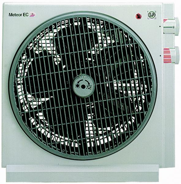 Photo Ventilateur/chauffage box-fan, 3 vitesses ventilation, 1 vitesse chauffage 2000W - METEOR EC | Ref : 674190