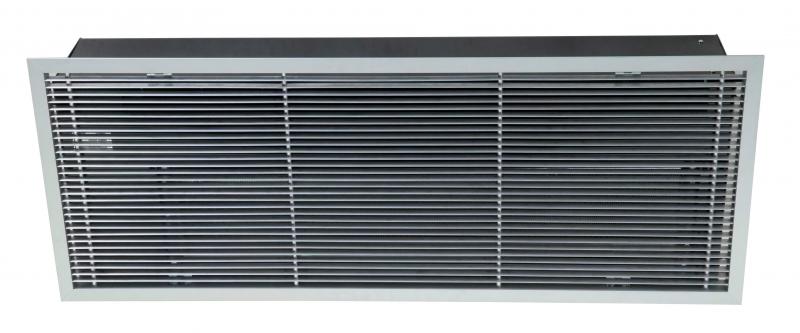 Photo Rideau d'air chaud/air ambiant, encastr� 4,5 et 9 kW, longueur de grille 1755 mm - COR-9-1500 FT | Ref : 680123       