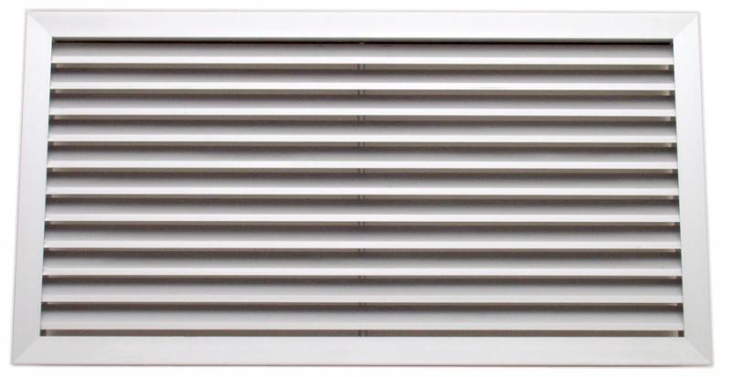 Photo Grille de reprise à ailettes fixes, simple déflexion, blanc, D 300 x 100 mm - GAF-B 300/100 | Ref : 852021