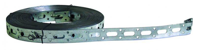 Photo Bande perfore en acier, L = 25 mtres, L = 17 mm, Ep. =  6 mm, Trous 8 mm - BP 6/17 | Ref : 863179