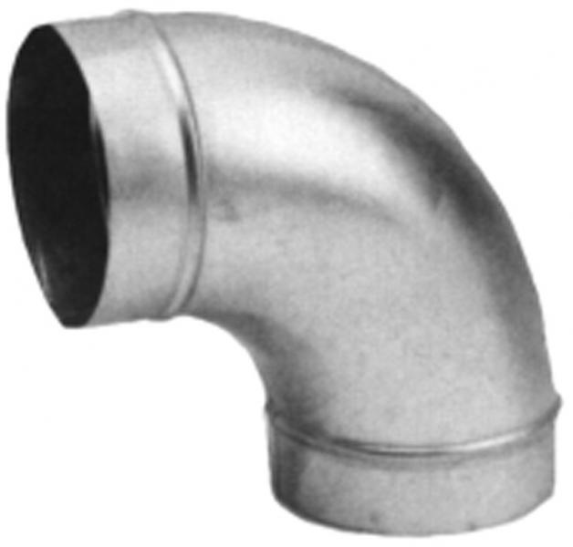 Photo Coude mâle/mâle à 90° acier galvanisé diamètre de raccordement 125 mm - CD-125/90 | Ref : 864282