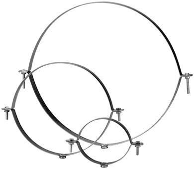 Photo Collier support isol� double filetage pour tige de 8 ou 10 mm, D 80 mm - CSU 80 ISOLE | Ref : 867730