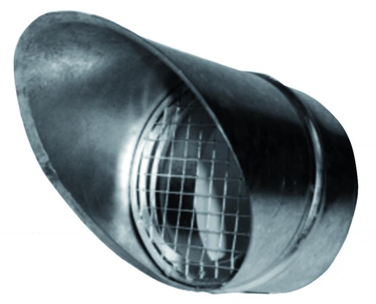 Photo Auvent pare-pluie acier galvanis diamtre de raccordement 125 mm. - APC 125 | Ref : 875062