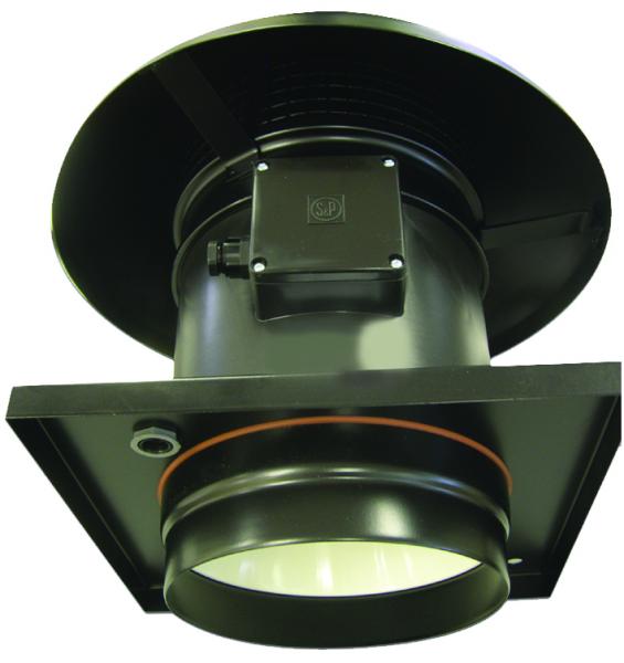 Vignette 2 produit Tourelle hlico-centrifuge rversible, 360/530 m3/h, 3 vitesses, D 150 mm - TH-500/150 | Ref : 203975
