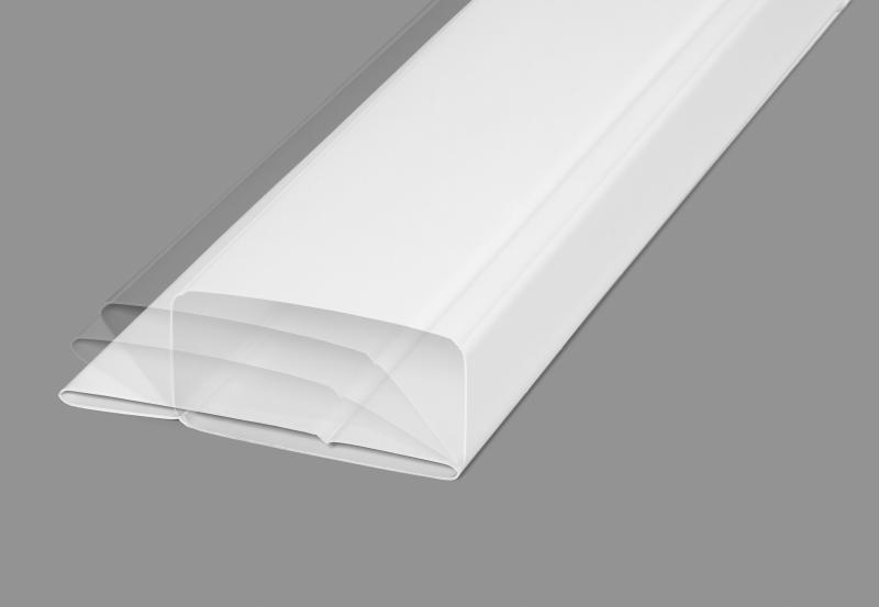 Vignette 2 produit Conduit rectangulaire PVC rigide 40 x 110 mm, quivalent D 80 mm, long 1,5 m - TPL 80/1.5 | Ref : 832100