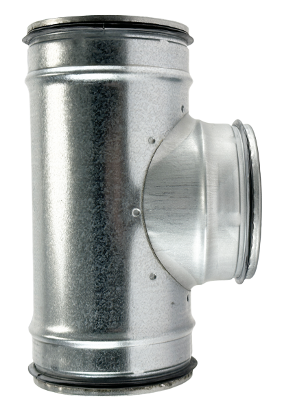 Vignette 2 produit Té équerre à 90° en acier galvanisé, à joints, D 200/160 mm - TEV 200-160/90 | Ref : 867776