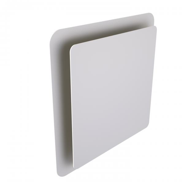 Photo Bouche Haelix carrée blanche réglable D125mm | Ref : 188061