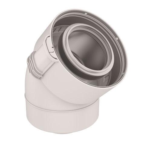Photo Coude 45 Rolux Condensation D80/125mm PPtl/PVC systme Sekurit | Ref : 229500