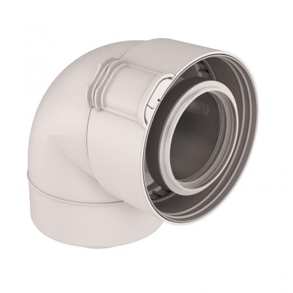 Photo Coude 87 Rolux Condensation D80/125mm PPtl/PVC systme Sekurit | Ref : 229520