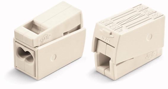 Photo Borne pour luminaires 2,5 mm² / 2 rigides - 1 souple / 105°C / Blanc | Ref : 224112